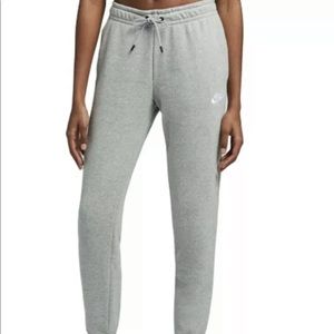 Nike Womens Jogger Pants NSW Essential Fleece Active Drawstring Sz XS Gray